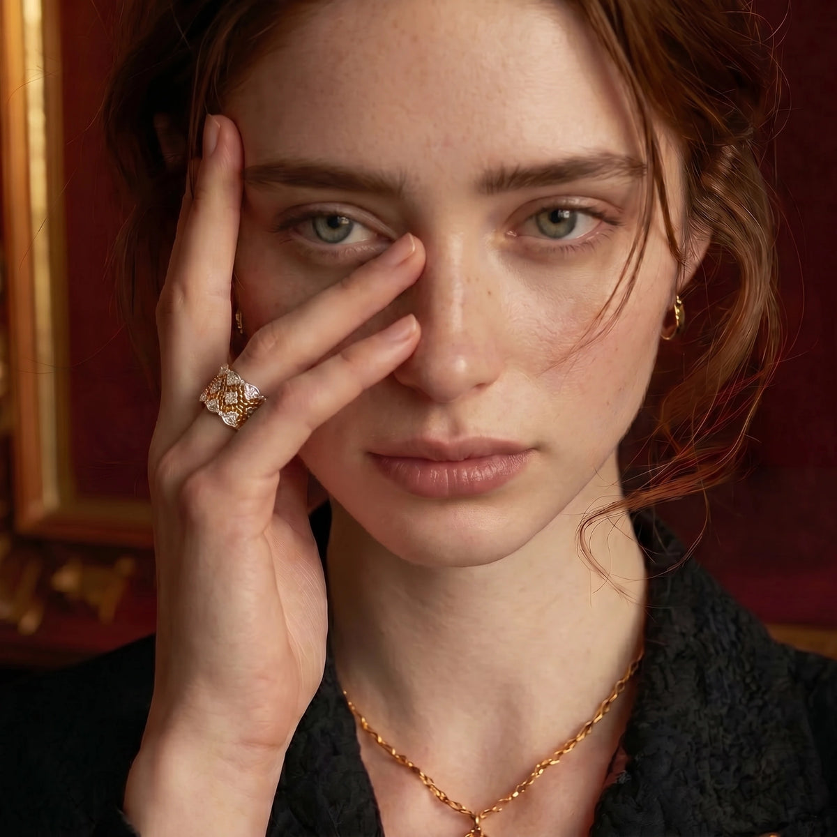 Honningkage Krystal Ring